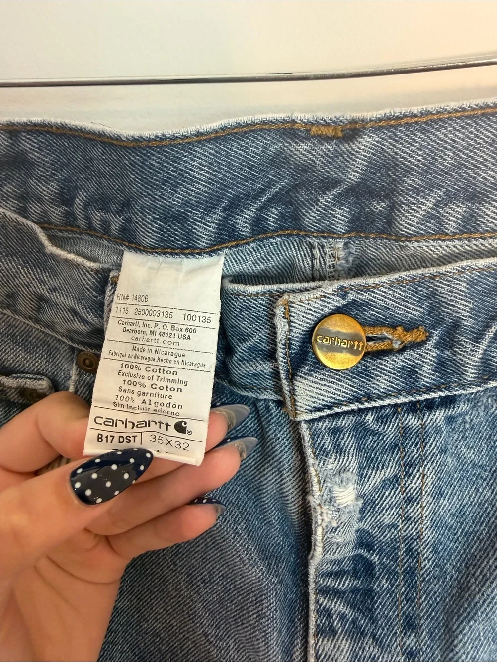 Carhartt B17 Classic Blue Men's Denim Jeans